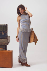 Nara Steel Blue Skirt