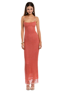 Ali Pearls Peach Dress