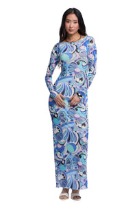 Polly Retro Blue Dress