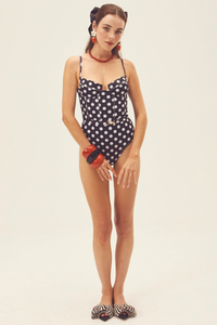 Ania Polka Dots Black Onepiece