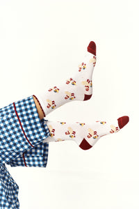 Mama Hen Burgundy Socks