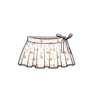 Candy White Print Skirt