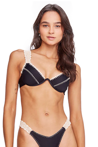 Alessia Black Bikini Top