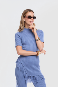 Emi Steel Blue Top