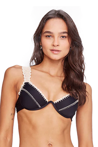 Alessia Black Bikini Top