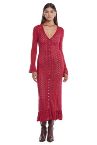 Gretta Red Ruffles Dress