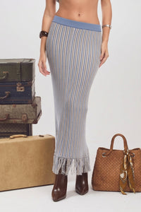 Nara Steel Blue Skirt