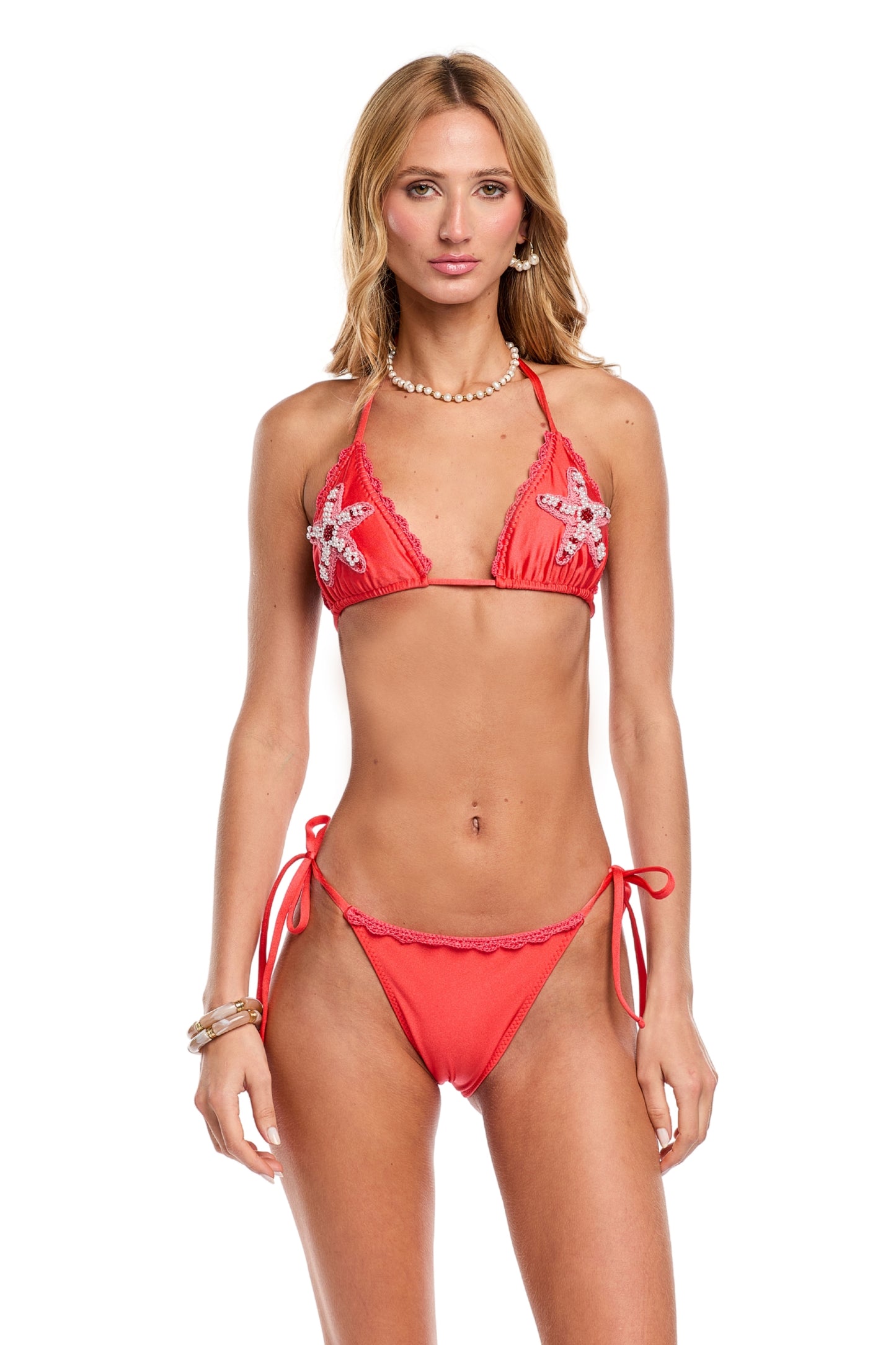 Kay Tangerine Bikini Top Vista Frontal 1