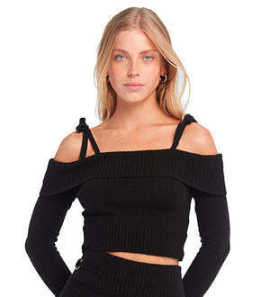 Linda Knitted Black Sweater