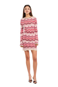 Sandra Mini Pink Dress frontal 1