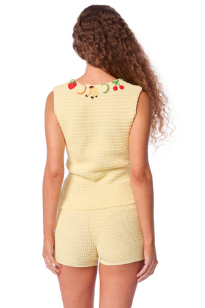 Sasha Knitted Yellow Short