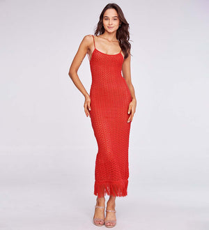 Ali Knitted Red Dress