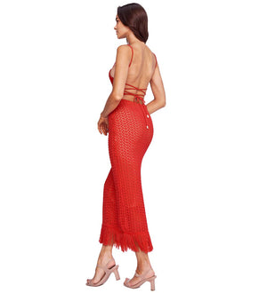 Ali Knitted Red Dress