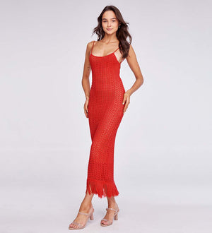 Ali Knitted Red Dress