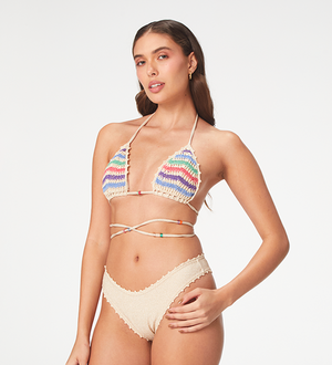 Lulu Gold Shiny Crochet