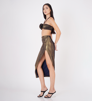 Mayra Blue Gold Skirt