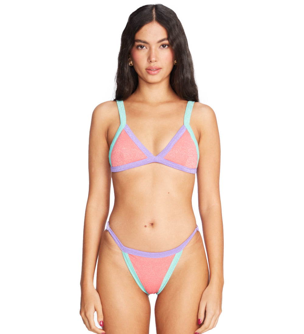 Olivia Color Shine Block Bikini Bottom