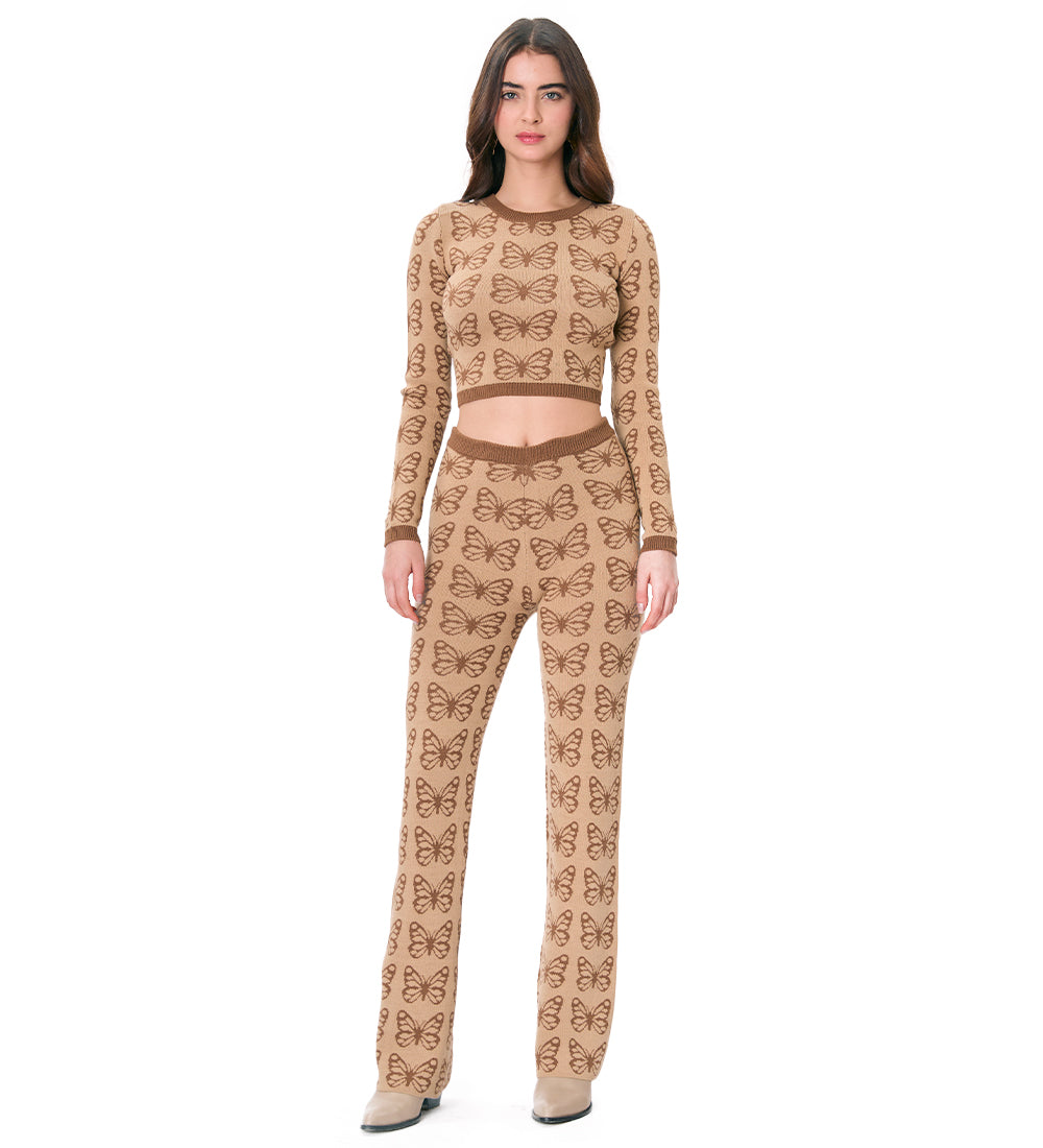 Beverly Brown Butterfly Pant