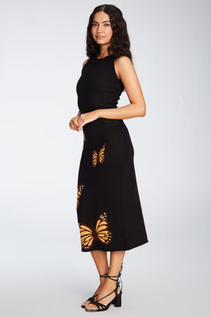 Sienna Black Butterfly Dress