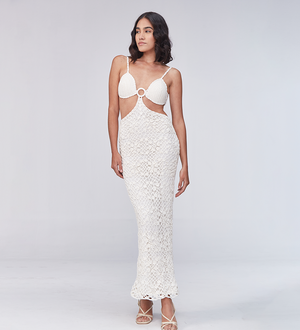 Martina Ivory Crochet Dress